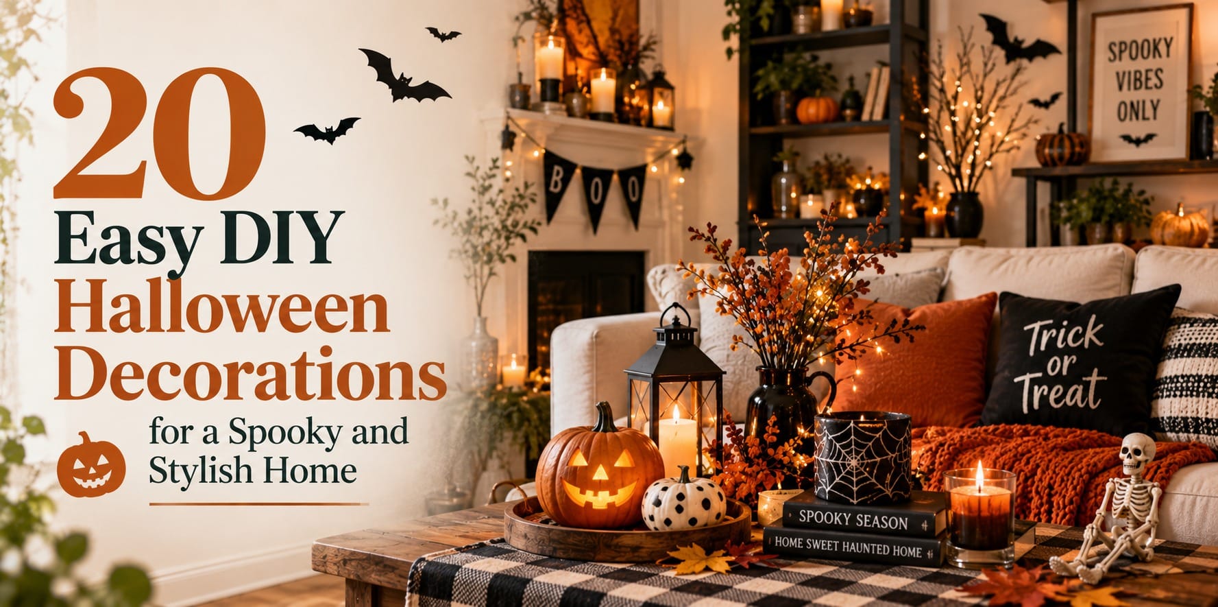 Easy DIY Halloween decorations for a spooky and stylish home