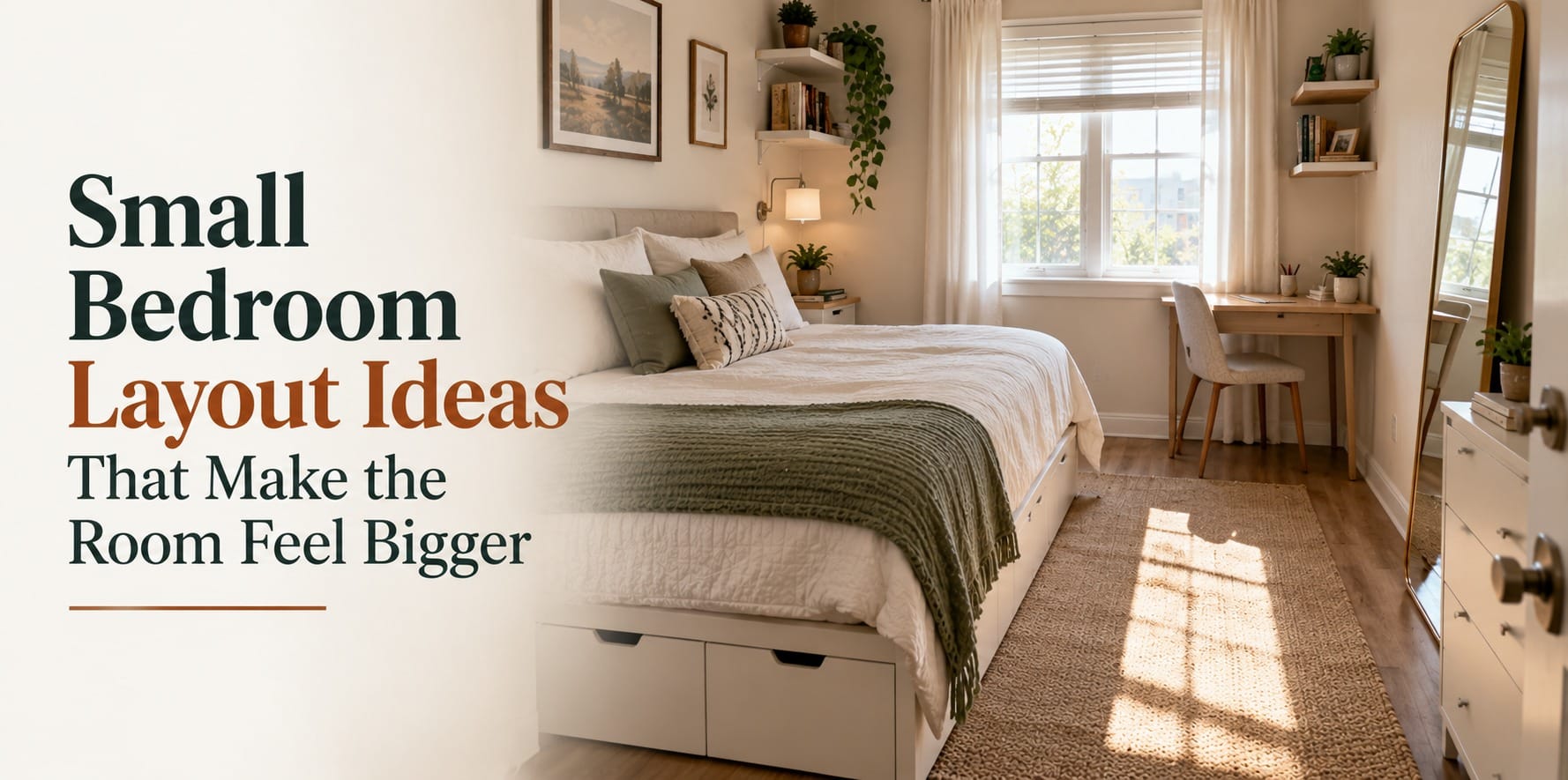 Small bedroom layout ideas that make the room feel bigger