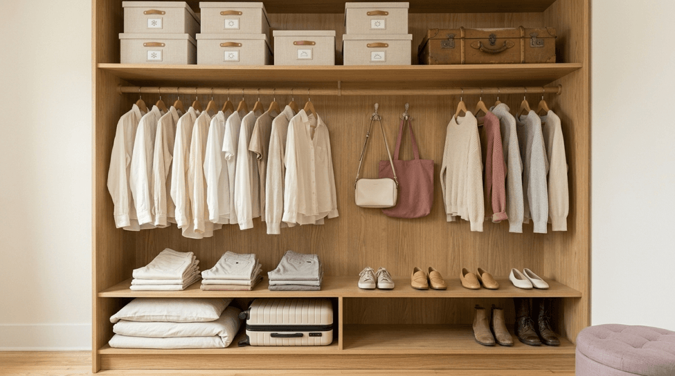Frequently used household items stored within easy reach