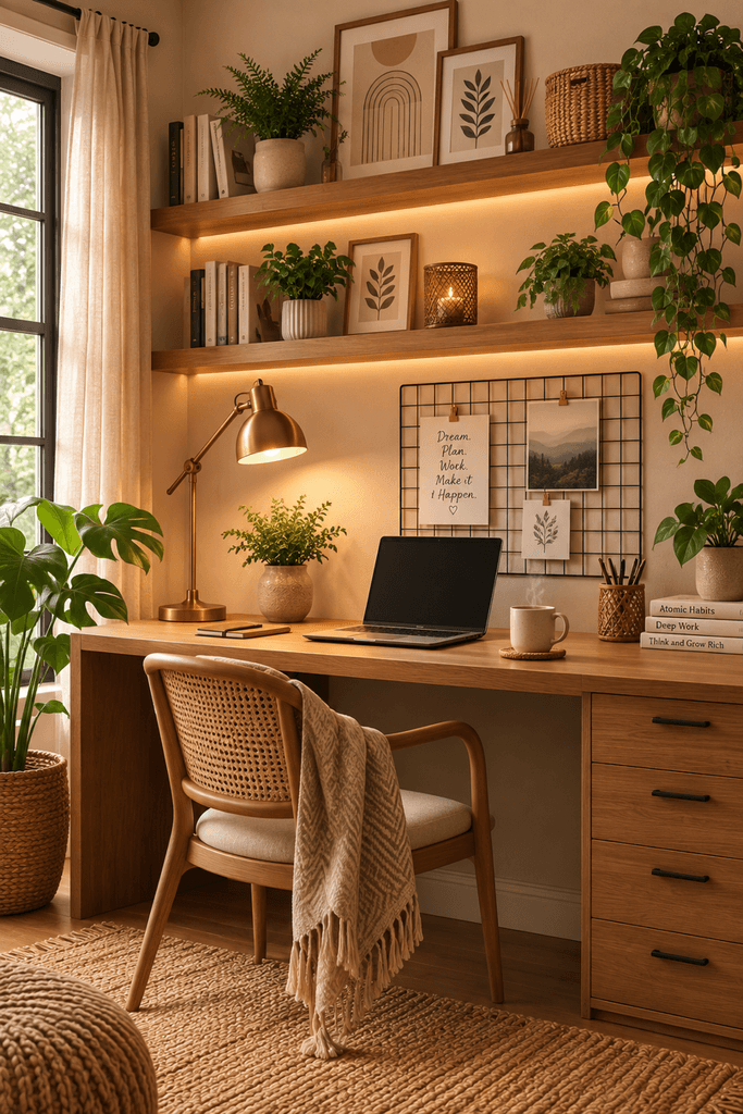 Wood clay and botanical statement wall decor