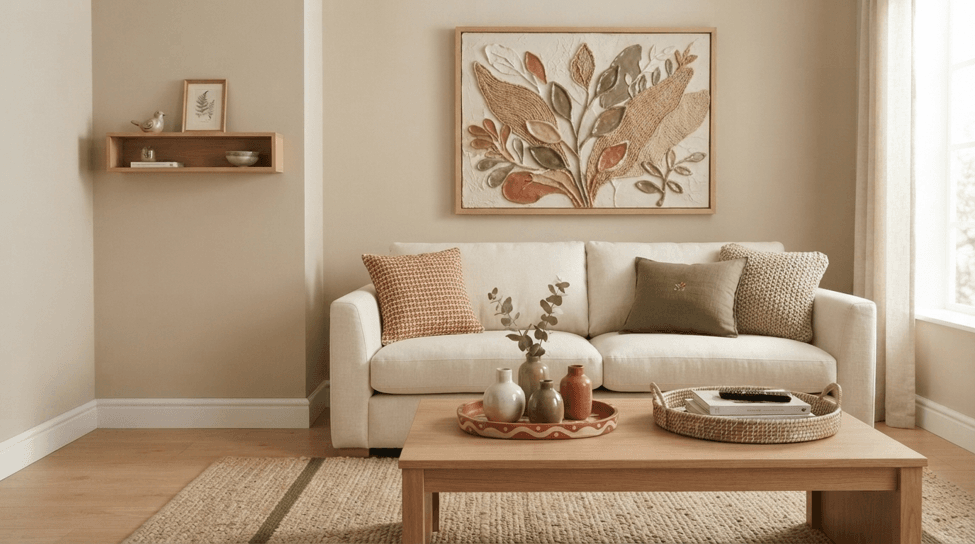 Neutral textured DIY canvas wall art