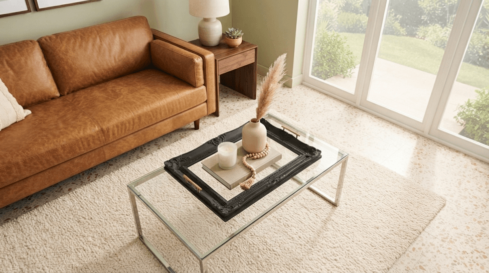 DIY decorative tray styled with small accessories