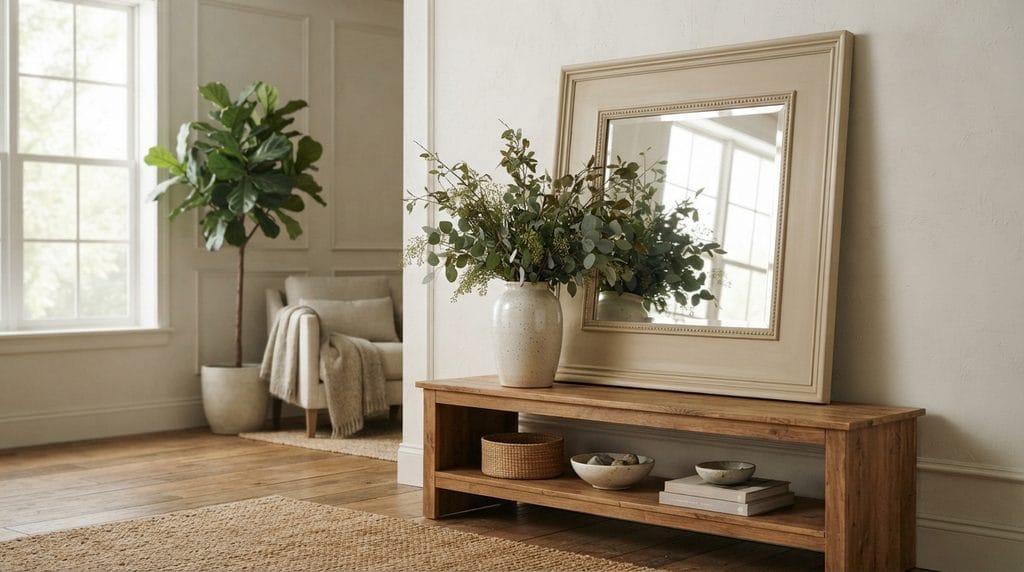 Decorative architectural frame displayed on a neutral wall