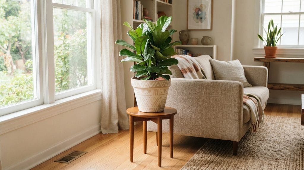 Budget-friendly DIY decor idea with a painted decorative planter