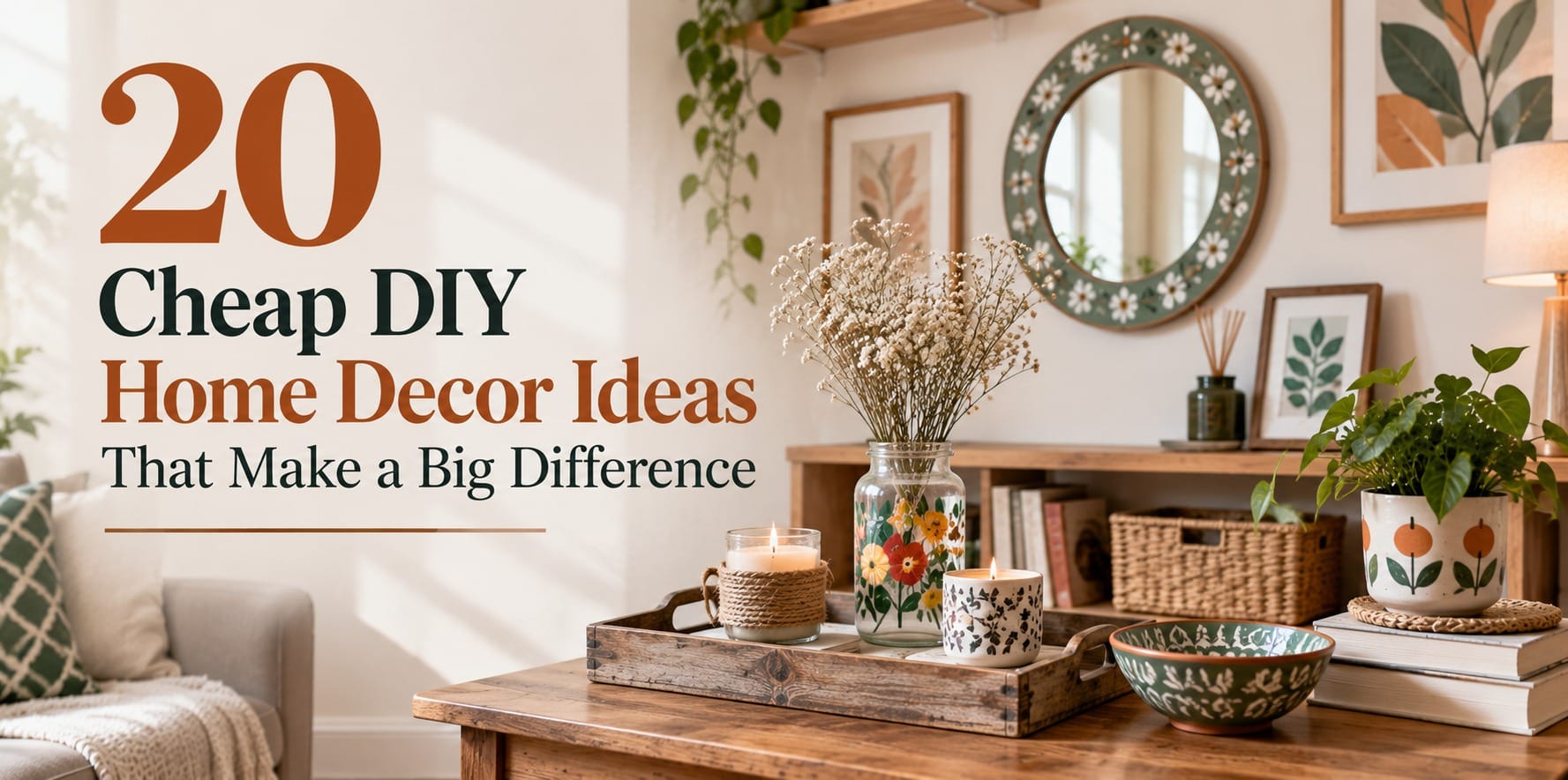 Cheap DIY home decor ideas that make a big difference